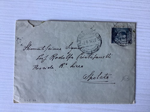 Lettera viaggiata francobollo - lettera,
