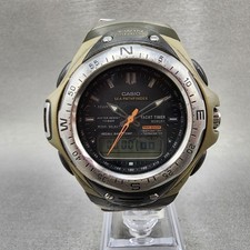 Orologio Casio Sea Pathfinder SPF-51 Uomo 45mm Quadrante Nero Argento Analogico Digitale Funzionante