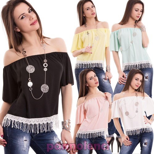 Maglia donna maglietta - , pizzo