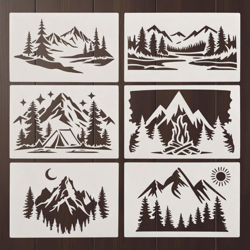 Stencil montagne modello - –,