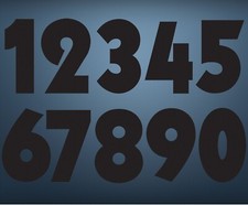 NUMERI PER MAGLIA CALCIO ANNI 80 IN FLOCK NERO MATCH WORN ISSUED SHIRT INTER