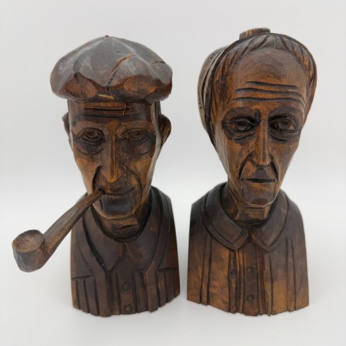 Coppia busto legno - busto,