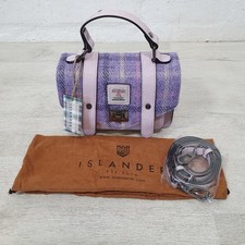 Borsa a tracolla Harris tweed mini 8311 viola tartan A58 - O11