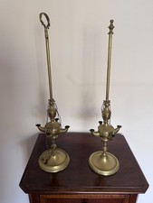 Due lanterne fiorentine ad olio  in ottone fine XIX sec.