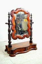 ANTICA PSICHE SPECCHIO SPECCHIERA NOCE TORNITO CASSETTO IMPERO BIEDERMEIER '800