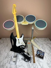 Bundle Chitarra+ Batteria + microfono Band Hero wireless Controller Nintendo Wii