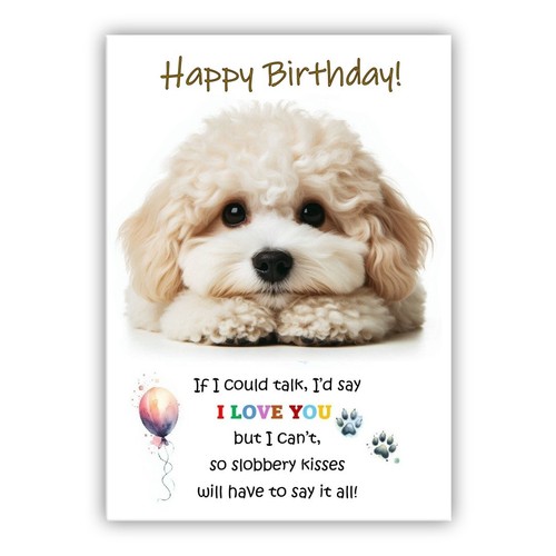 Biglietto compleanno dal cane - dal,