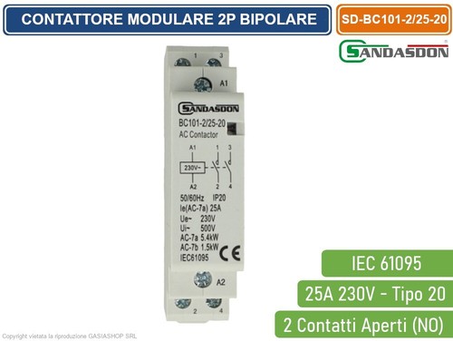 Contattore modulare barra din - contattore,