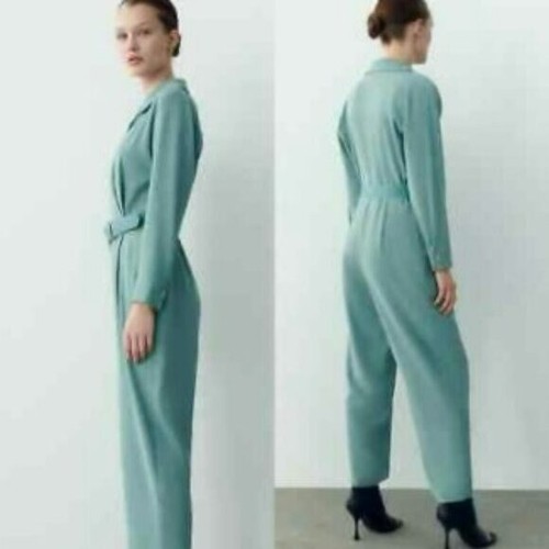 Zara tuta drappeggio verde - zara,
