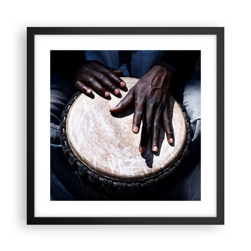 Poster 40x40cm tamburo musica - 40x40cm,
