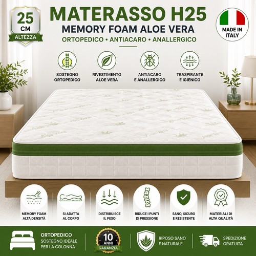 Materasso h25 aloe vera - materasso,