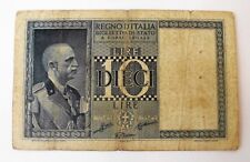 BANCONOTA 10 LIRE 1938 REGNO D'ITALIA ANTICHE MONETE MONETA RARA
