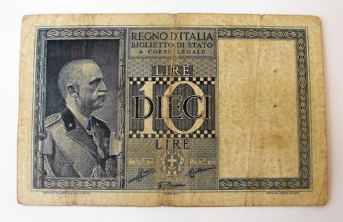 Banconota lire 1938 regno - 10,