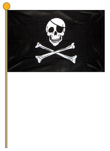 Skull and crossbones pirate - skull, &
