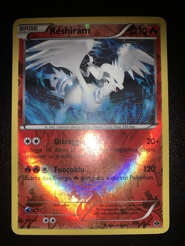 Carta pokemon reshiram - carta,