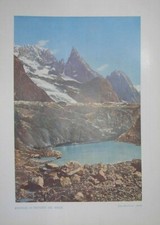 AIGUILLES DI PEUTEREY DAL MIAGE FOTO BROCHEREL ANNI 30' PER DITTA WASSERMANN