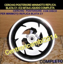 CERCHIO POSTERIORE  MINIMOTO REPLICA BLATA C1 C2 MTA4  COMPLETO  DISCO + CORONA