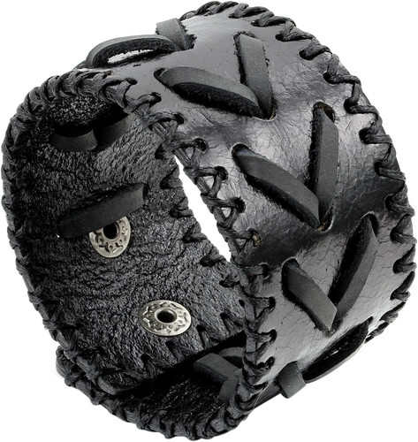 Bracciale uomo pelle cuoio - bracciale, in