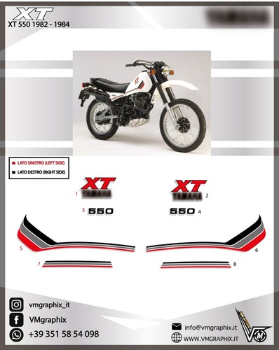 Adesivi 550 1982 1984 - adesivi, xt