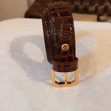 Cintura bordeaux uomo stampa  coccodrillo cinta in vera pelle rosso scuro