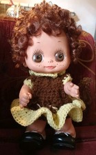 Bambola Simpaty Migliorati 1973, Capelli ricci color rame. Alta 35cm