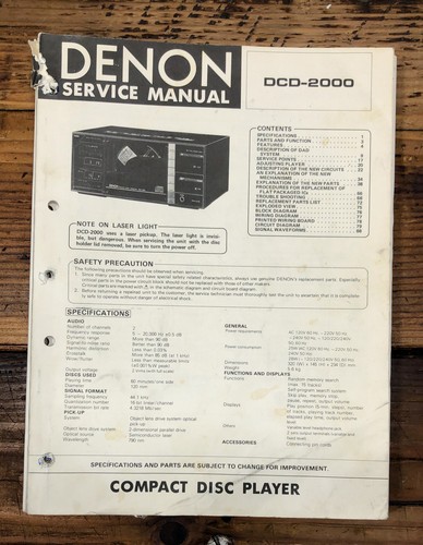 Denon dcd 2000 lettore - lettore, cd