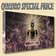 QUADRI MODERNI TELA 30X50 CANVAS BUDDHA RELIGIONE BUDDISMO ARREDO LIVING