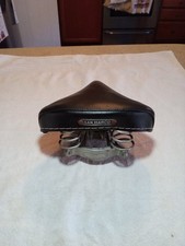 Sella sella bicicletta vintage San Marco con molle bianco e nero Made in Italy