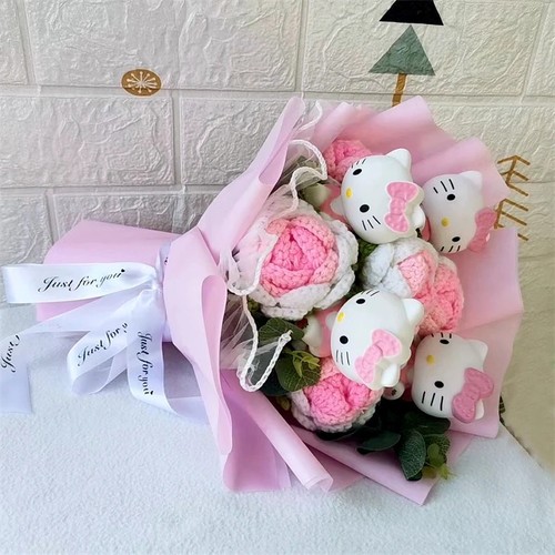Cute plush doll bouquet - cute,