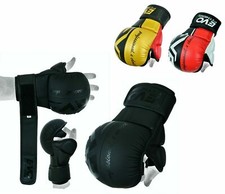 Guanti MMA in pelle EVO kick boxing avvolgimento rapido sparring gabbia da lotta