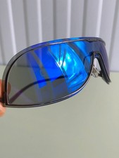 OCCHIALI DA SOLE VINTAGE ANNI 90 OLIVER BY VALENTINO SENZA MONTATURA LENTI FLASH BLU/VIOLA NOS