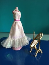 "MATTEL" Abito per Barbie "CRYSTAL ", vintage, 1984, colore bianco cangiante.