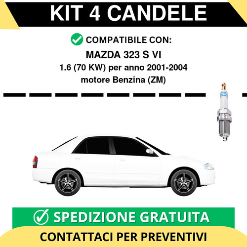 Kit candele per mazda 323 - per,
