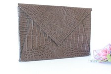 BORSA VINTAGE IN PELLE FIRMATA FENDI ROMA MARRONE REAL LEATHER WOMAN HAND BAG