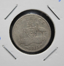 Moneta 1911 Australia 6 Pence  Giorgio V Argento 925 MB+ (C.00)