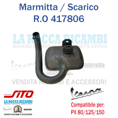 Marmitta scarico vespa px - marmitta,