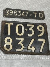 VECCHIA TARGA AUTO FRONTE E