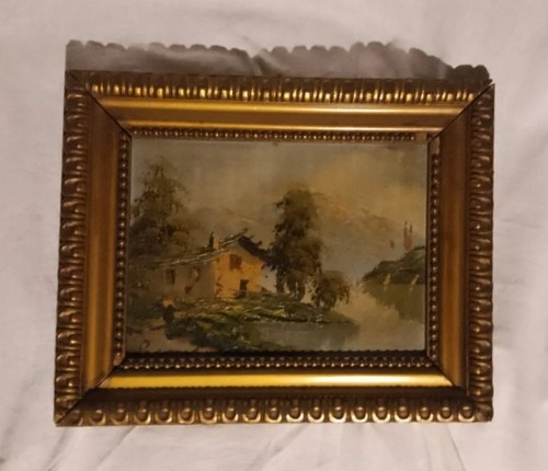 Dipinto olio con cornice - olio,