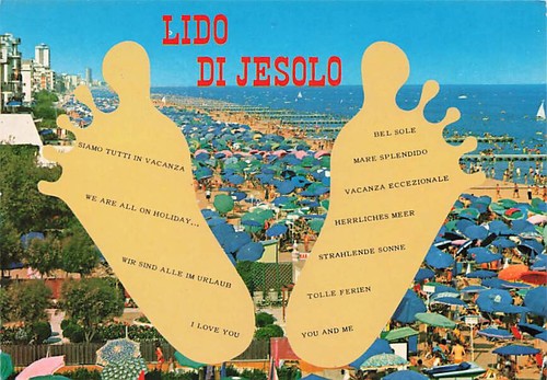 Vecchia cartolina lido - cartolina, di