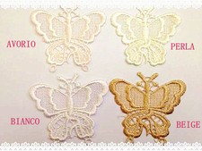 pizzo macramè farfalle  Creare  orecchini  toni chiari misura 6cm*7cm