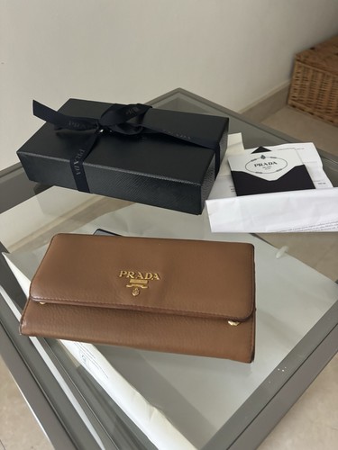 Portafoglio prada beige cognac - portafoglio,