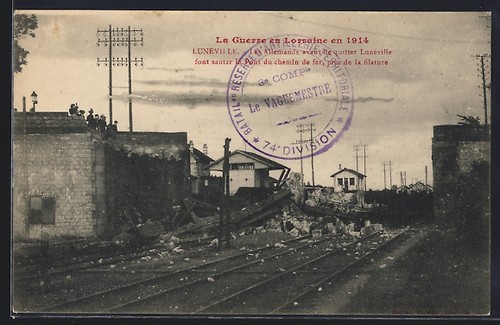 Cpa lunéville les allemands - les,