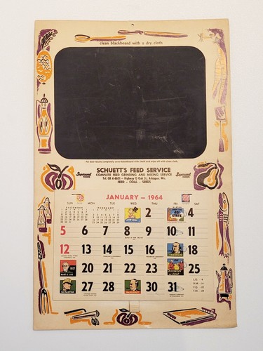 Calendario vintage schuetts - calendario,