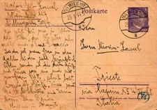 Intero Postale - Germania - 1944 - Adolf Hitler - 6 pfg violetto per Trieste