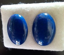 LAPISLAZZULO ORECCHINI LOBO FARFALLINA  OVALI LAPIS GEMMA COLORE BLU