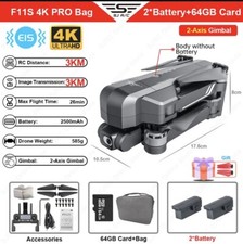 Drone SJRC F11S 4K Pro   WIFI 5G  GPS EIS Gimbal 2 Assi FPV Simile DJI Air 3 KM