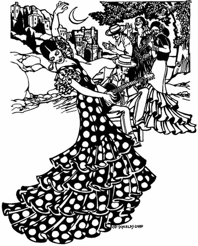 Folkwear abito flamenco - , e
