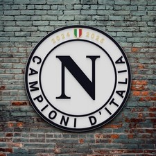 Logo in legno Napoli Campione