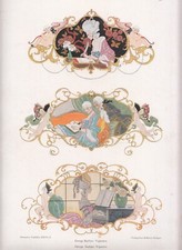 ANTICA STAMPA A COLORI DEL 1917 GEORGE BARBIER. VIGNETTE