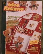 Idee Ricamo n.3 punto croce orsetti quadri e cuscini, uncinetto, maglia e pizzi